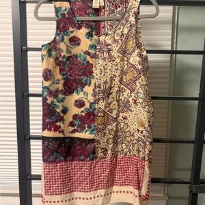 Urban outfitters urban renewal, silk Floral Patchwork Sleeveless Dress